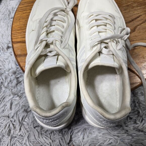 YY Nation Stratus Men 10 W11.5 Cactus Triple White Vegan Leather Unisex Sneakers - Picture 7 of 8